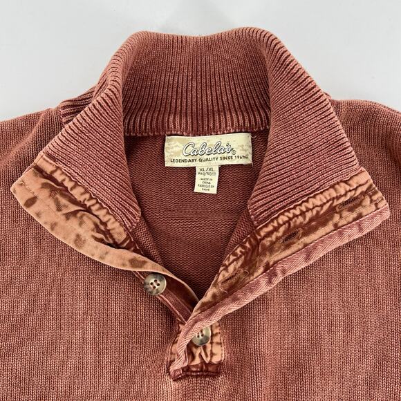 Cabela’s mock neck henley sweater - Picture 7 of 9